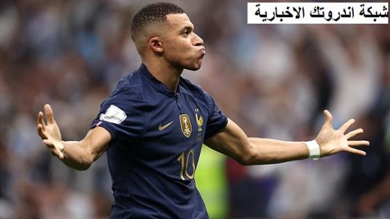 LUSAIL CITY, QATAR - DECEMBER 18: Kylian Mbappe of France celebrates after scoring the team's second goal during the FIFA World Cup Qatar 2022 Final match between Argentina and France at Lusail Stadium on December 18, 2022 in Lusail City, Qatar. (Photo by Catherine Ivill/Getty Images)